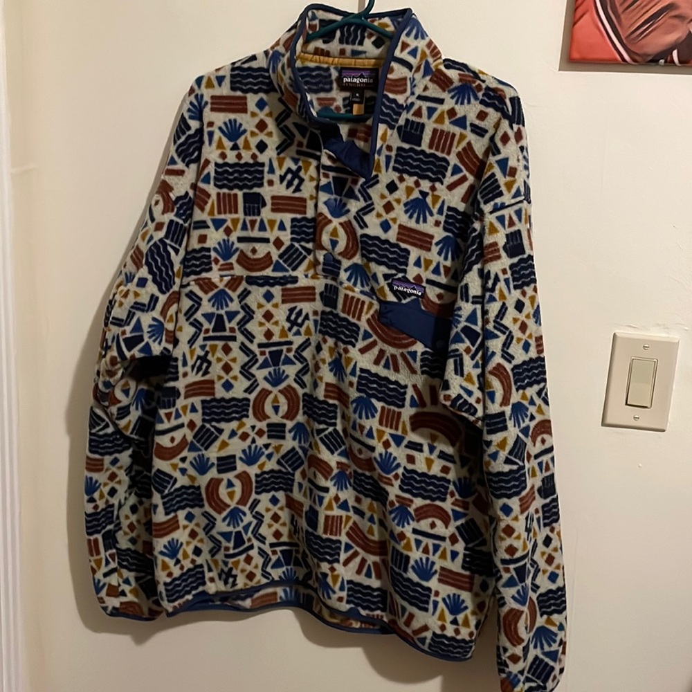 Patagonia Synchilla pull over fleece jacket sweatshirt sweater